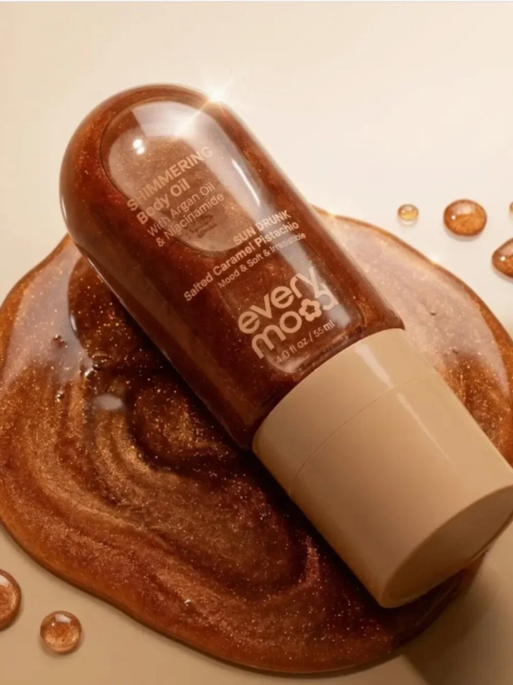 Every Mood Shimmering Body Oil-Sun Drunk Salted Caramel Pistachio